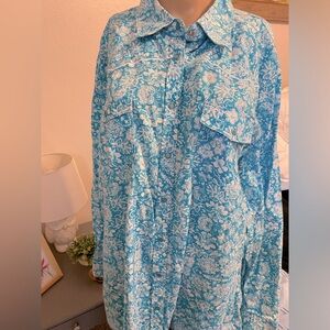 Cowgirl Hardware Western Shirt Turquoise